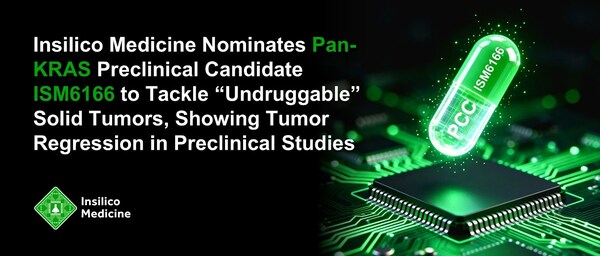 英矽智能提名ISM6166为泛KRAS临床前候选化合物，实现显著临床前肿瘤消退