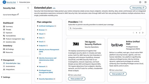 亚马逊云科技推出Amazon Security Hub拓展方案 构筑企业级全栈安全防护