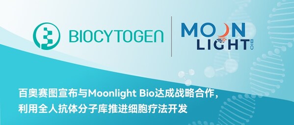 百奥赛图宣布与Moonlight Bio达成战略合作，利用全人抗体分子库推进细胞疗法开发